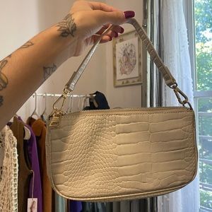 Steve Madden croco beige bag